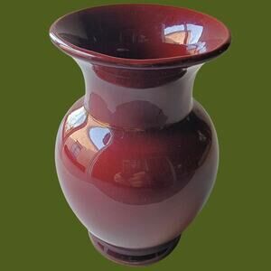 Vintage 1950s West German Deep Burgundy Small Vase